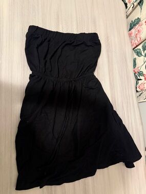 Rolla Coster Black Strapless Elastic-Waist Summer Dress